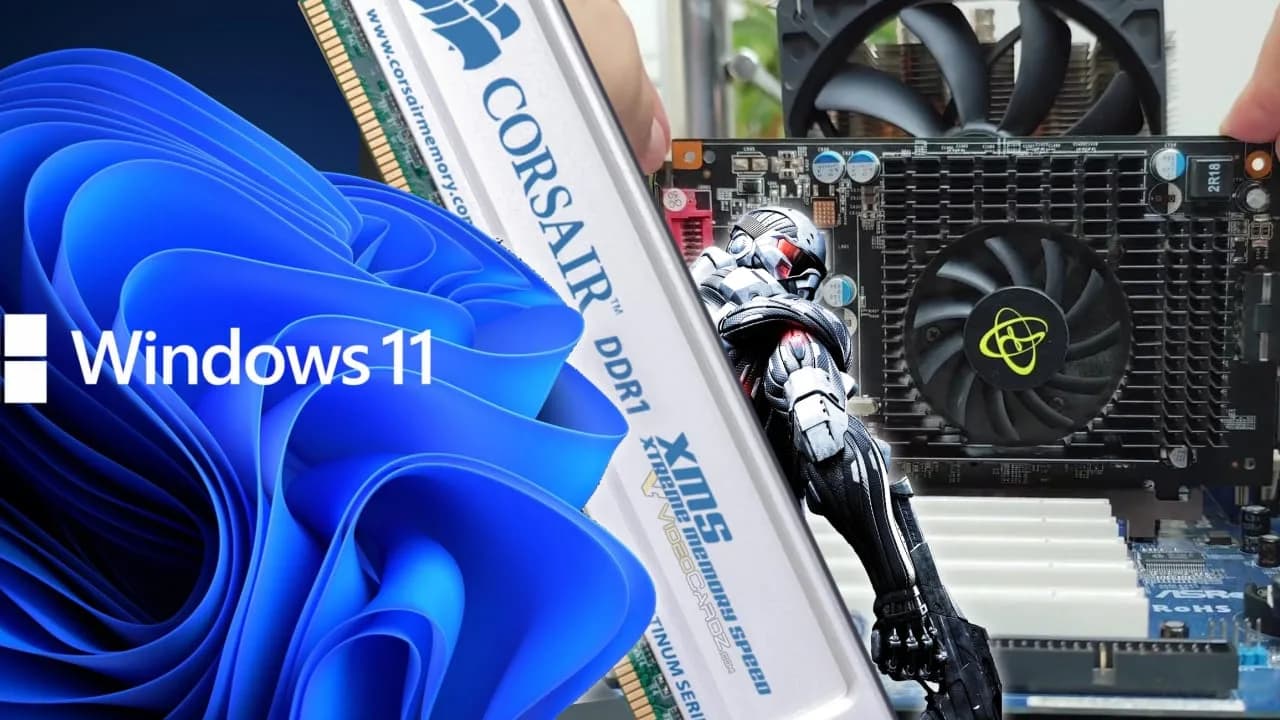 Windows 11 und Crysis auf einem 20 Jahre alten DDR1-Motherboard erfolgreich getestet