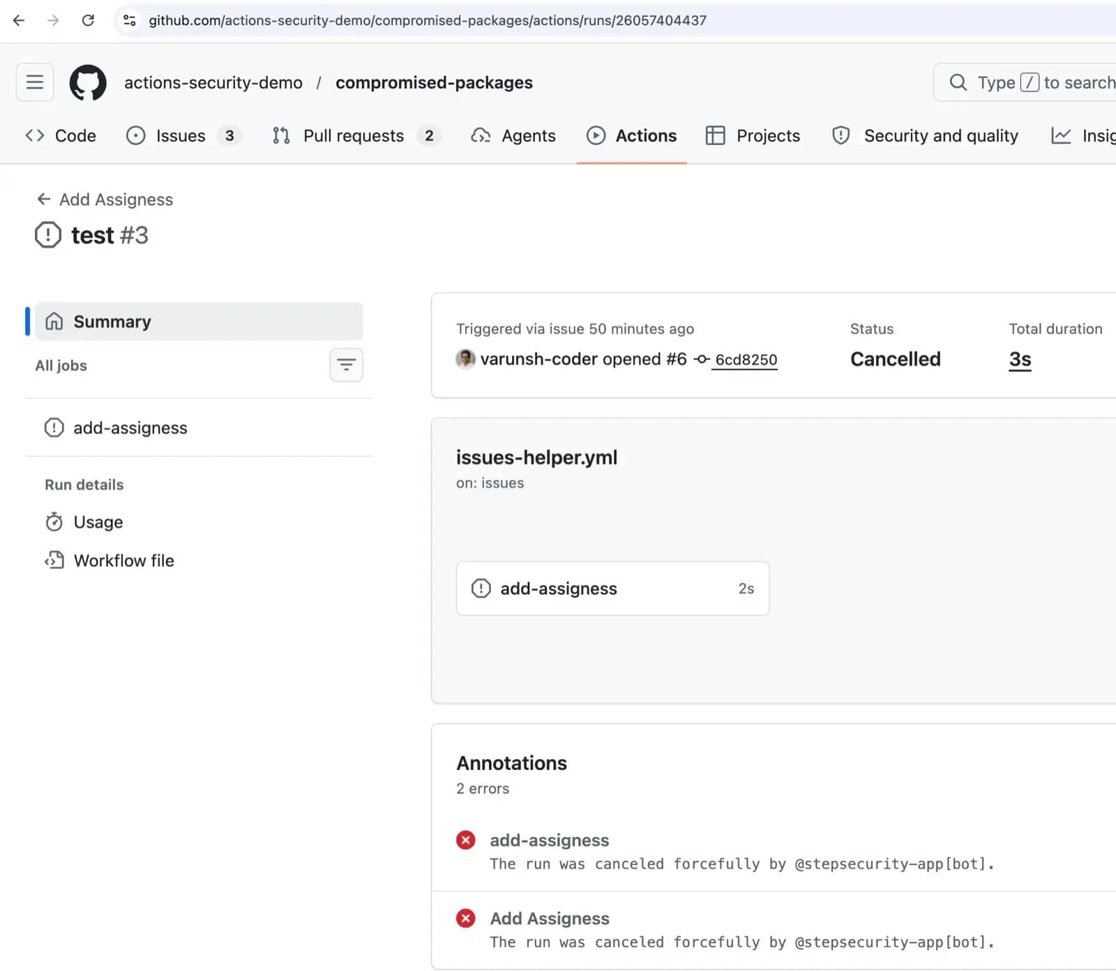 GitHub Actions-Kompromittierung: Workflow-Zugangsdaten werden an Angreifer-Domäne gestohlen