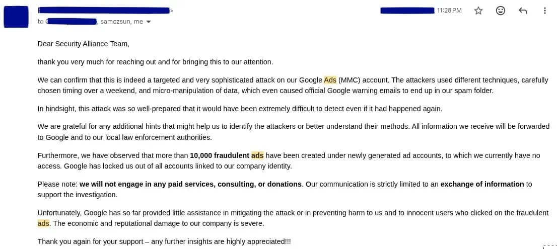 Bösartige Google Ads zielen auf Krypto-Nutzer ab und stehlen über Wallet-Drainer und Seed-Phrasen Daten