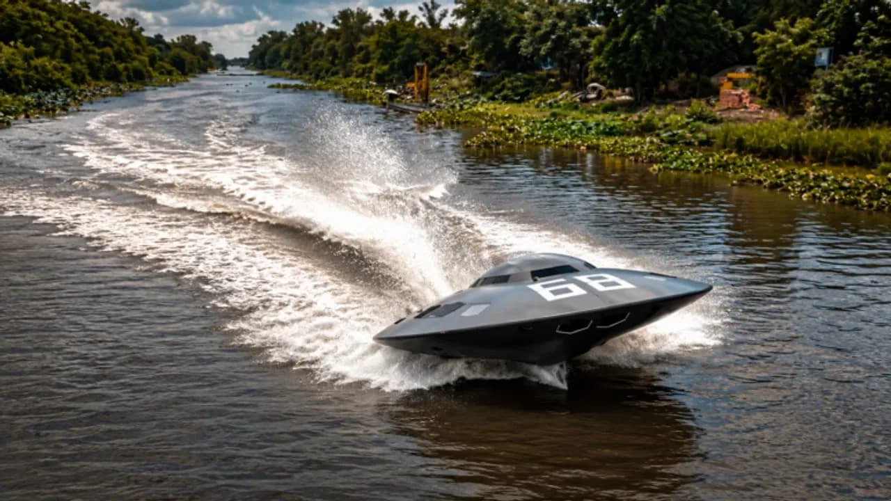 Vietnamesische Mucitten-Gründung stellt futuristisches UFO-Schiff aus Altmetall und Zement vor