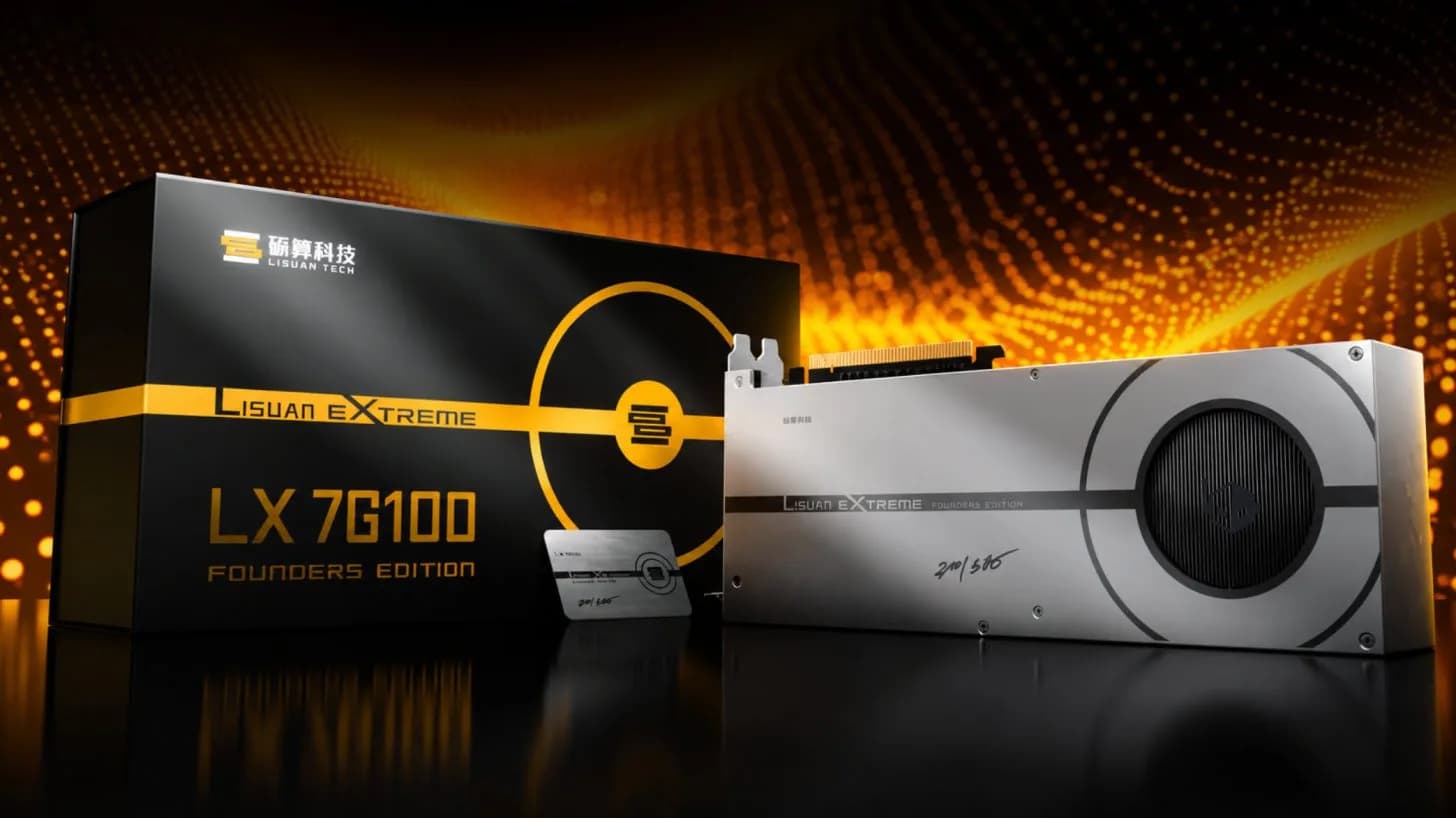 Lisuan bringt Chinas erste echte Gaming-GPU 7G100 für RTX-5060-Ti-Preis mit RTX-3060-Leistung