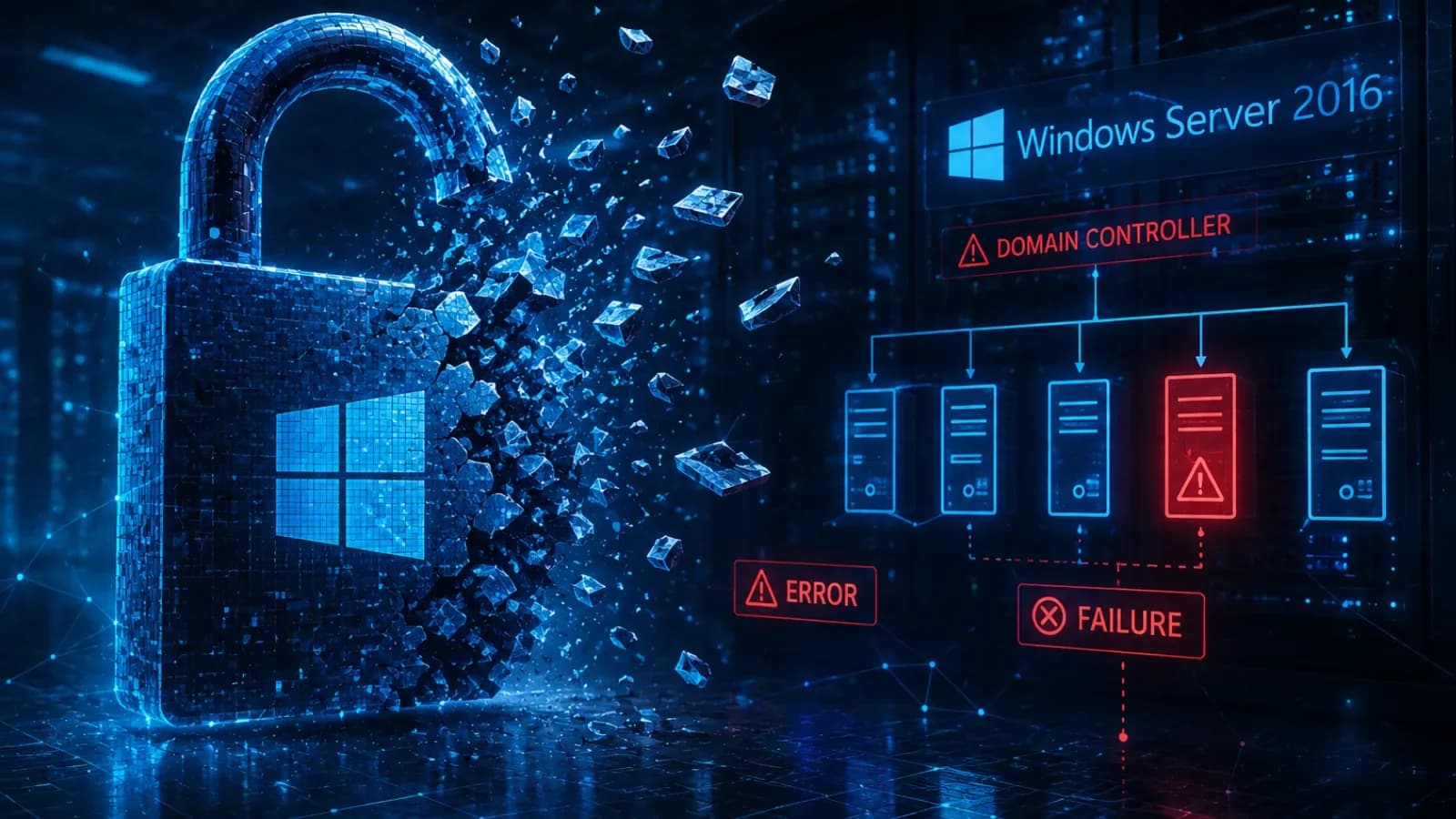 Windows Server 2016 Domain-Controller-Ausfall bei 15-zeichenigem Hostnamen