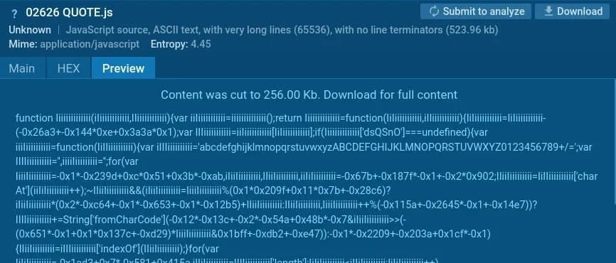 Cyberkriminelle nutzen gefälschte Einkaufsbelege, um US-Unternehmen mit JS.MonoGlyphRAT zu infizieren