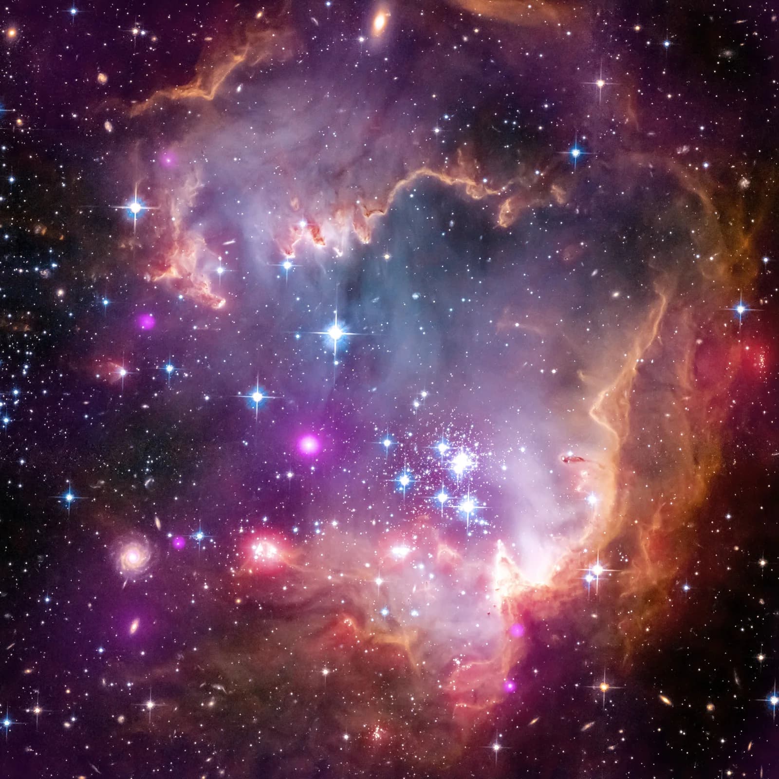 Ein kosmischer Zusammenstoß verwandelte diese nahegelegene Galaxie in ein Chaos