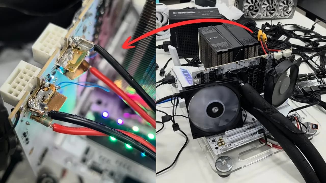 RTX 5090: Direkte PCB-Lötung löst das Problem des schmelzenden 16-Pin-Kabels