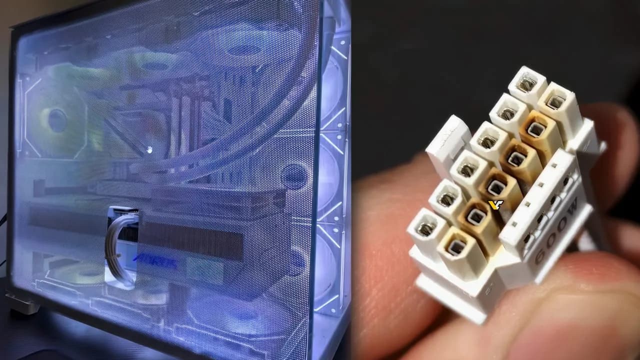 RTX 5090-Grafikkarte: Gehäuse für Hochleistungs-Kabel durchgeschnitten, Schmelzschaden nicht verhindert