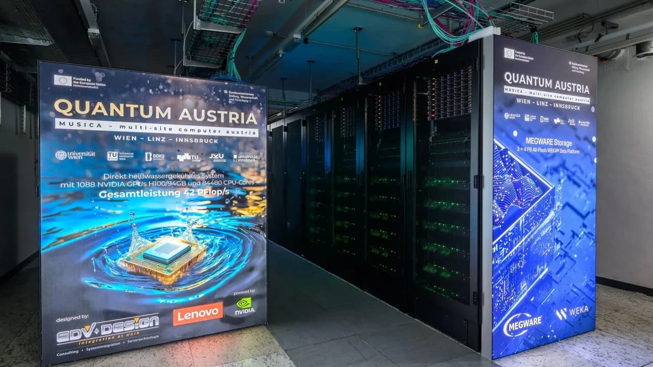 Österreichs neuer Supercomputer MUSICA 1088 mit Nvidia-Chip vorgestellt