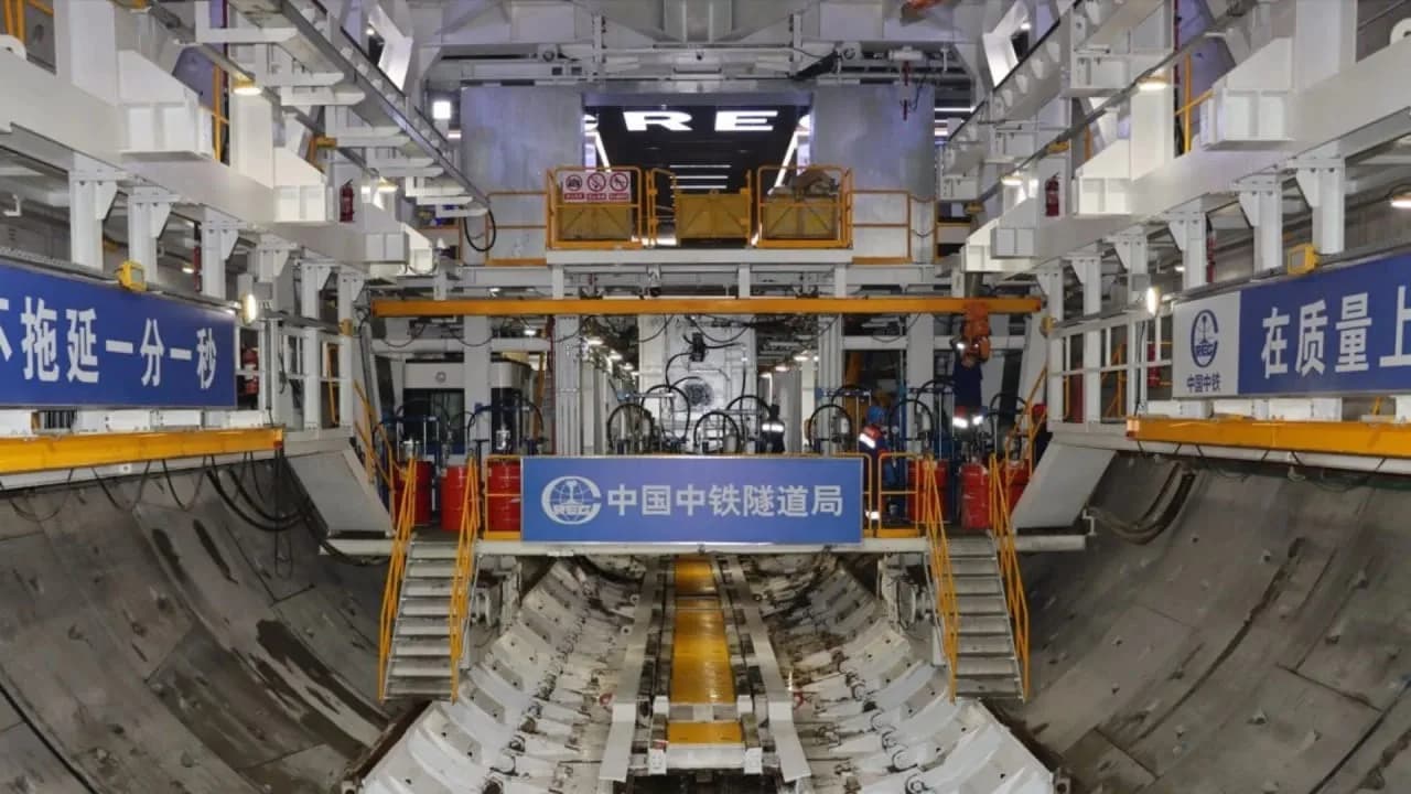 Chinas riesiger Tunnelboiler bricht unter dem Jangtsekiang neue Rekorde