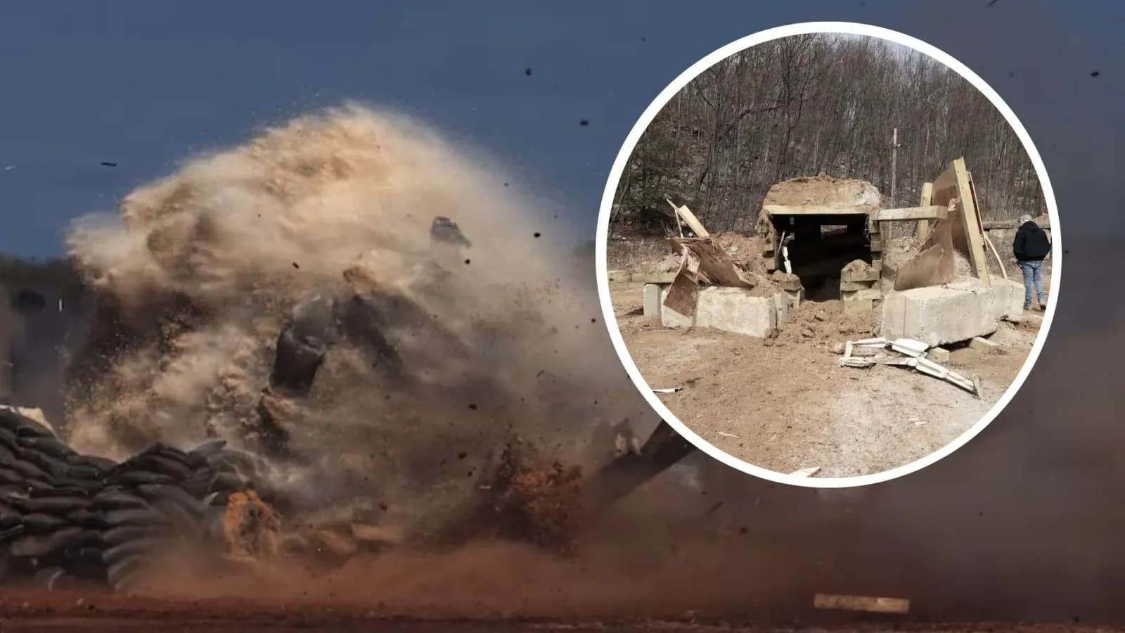 US-Bunker-Buster-Sprengkopf wird von Drohne abgeworfen und zerstört Ziel
