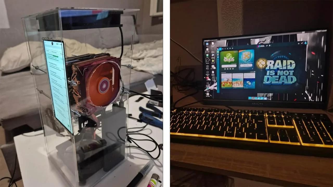 Smartphone mit 24 GB RAM und Dual-Processor-Kühler wird in einen Computer umgewandelt