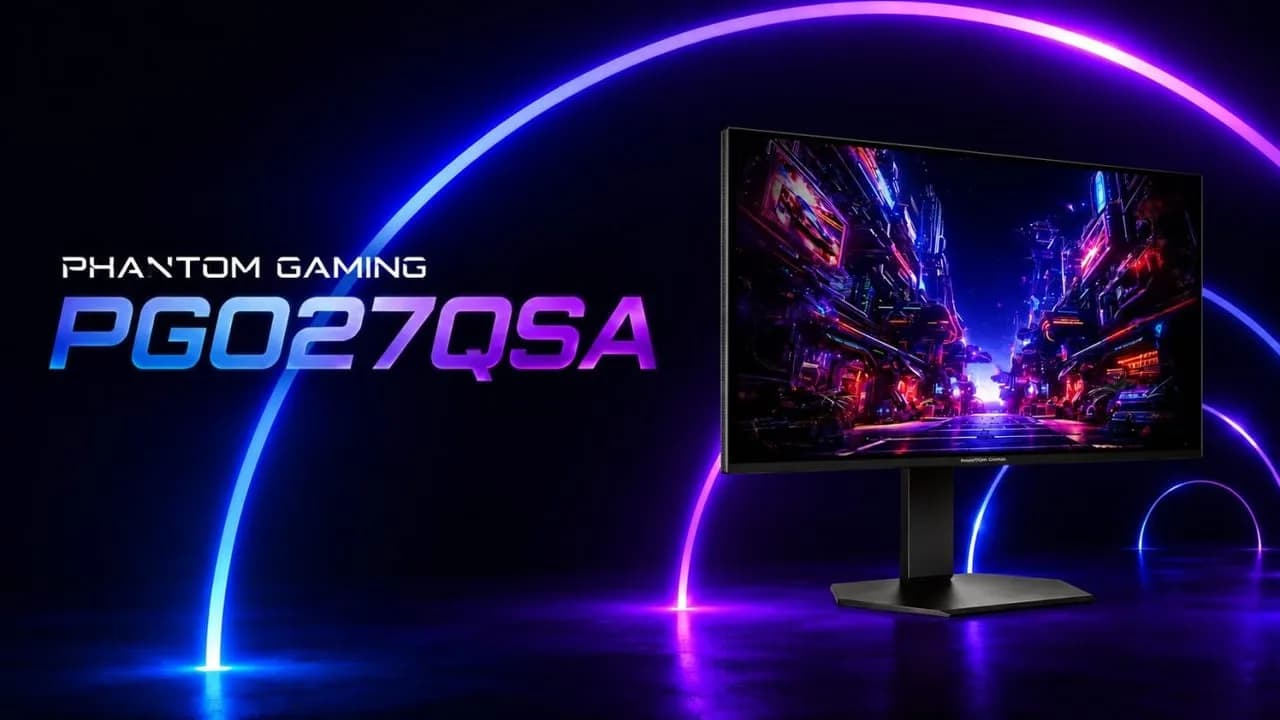ASRock stellt den Gaming-Monitor Phantom Gaming PGO27QSA QD-OLED vor