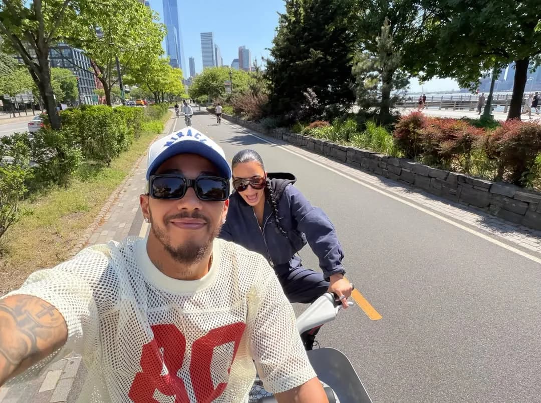Lewis Hamilton und Kim Kardashian: Das Paar geht offiziell auf Instagram – knapp vor einem Radunfall