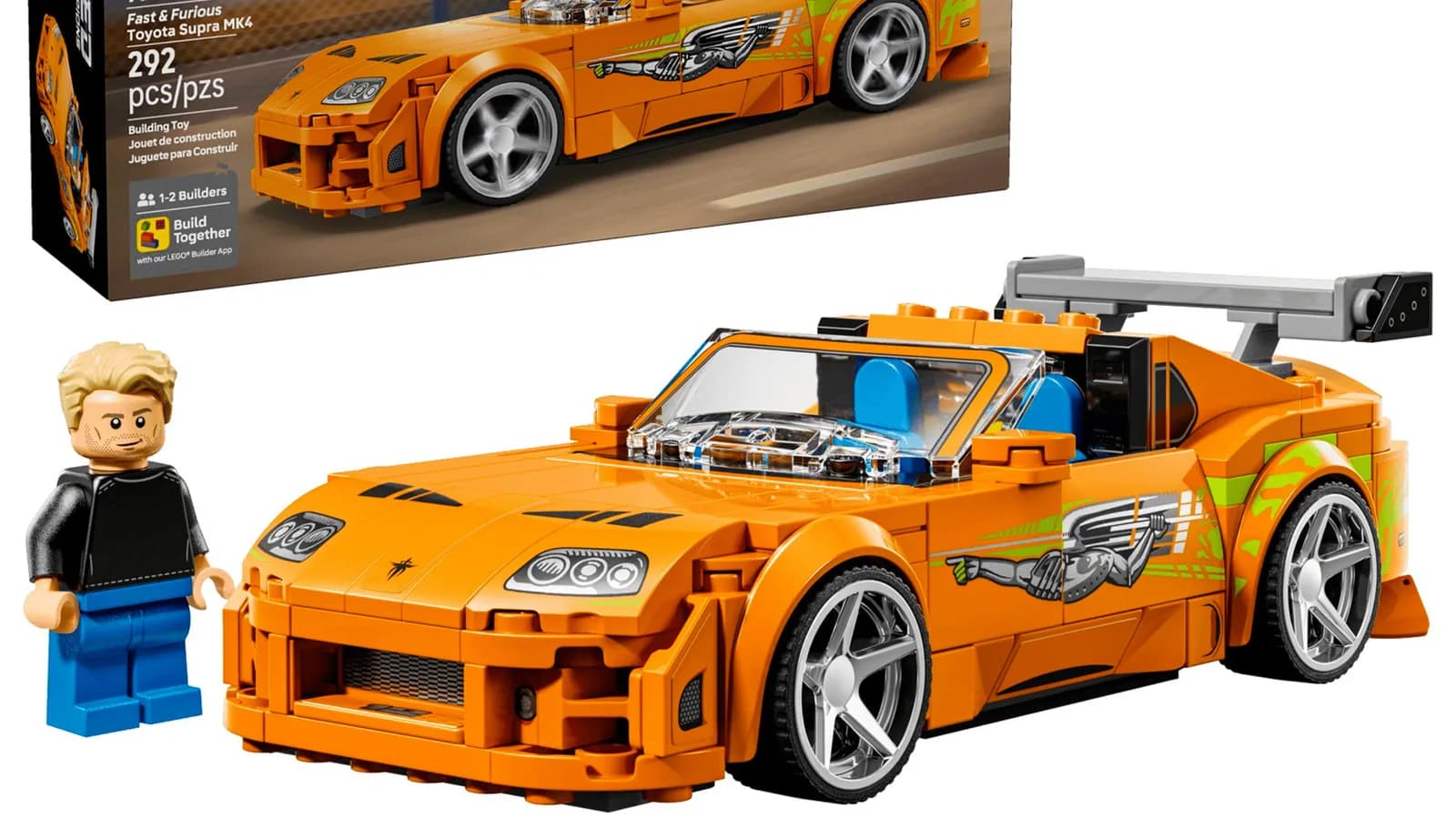 Lego-Set für 29,99 Dollar: Das orange Supra auf jeder 2001er-Wand wird nun zum Spielzeug