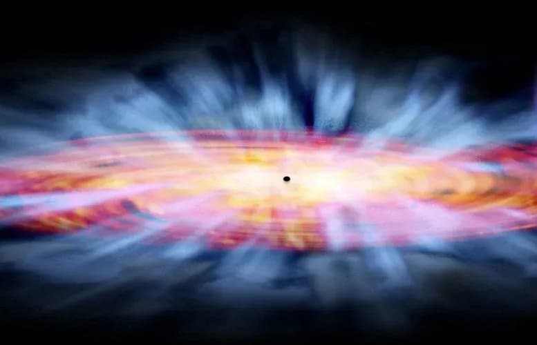 Schwarzes Loch: Rekordwind erreicht 30 Prozent Lichtgeschwindigkeit