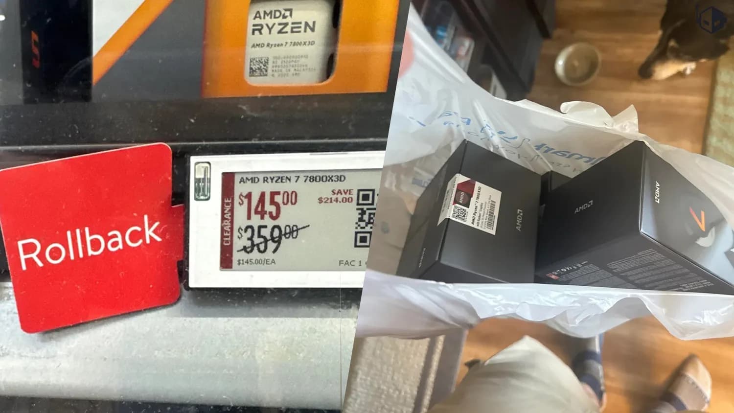 Kunde verlässt Walmart mit Ryzen 7 7800 ×3D und 7600X für nur 220 $