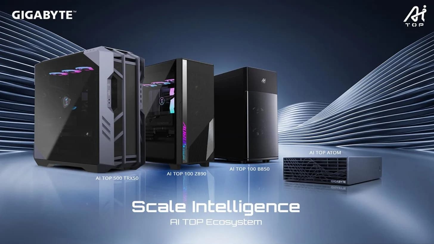 GIGABYTE startet AI TOP Desktop-Ökosystem mit Radeon AI PRO R9700 Workstation für bis zu 405 Milliarden Parameter-LLMs
