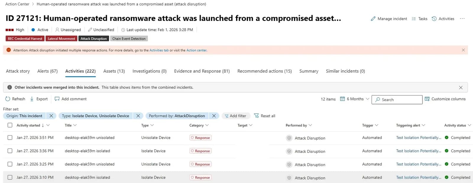 Microsoft Defender isoliert automatisch kompromittierte Geräte, um Ransomware-Ausbreitung zu stoppen