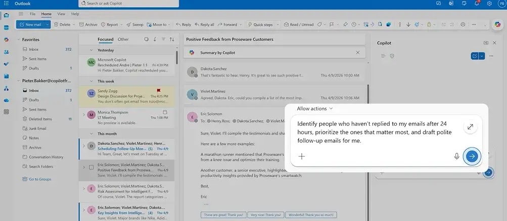 Microsoft führt Copilot Agent Mode für Outlook, Posteingang und Kalenderfunktionen ein