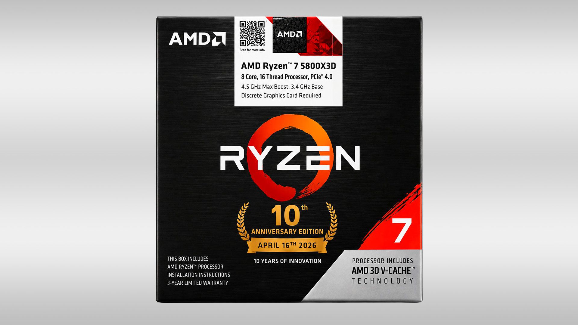 Ryzen 7 5800 ×3D 10. Jubiläumsauflage ab 310 Dollar: Die legendäre Gaming-CPU kehrt für Budget-Bauer zurück