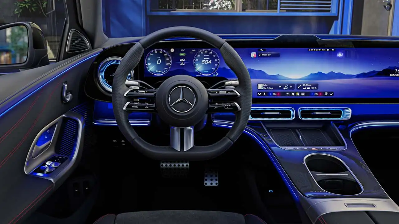 Mercedes enthüllt das Interieur des elektrischen C-Klasse