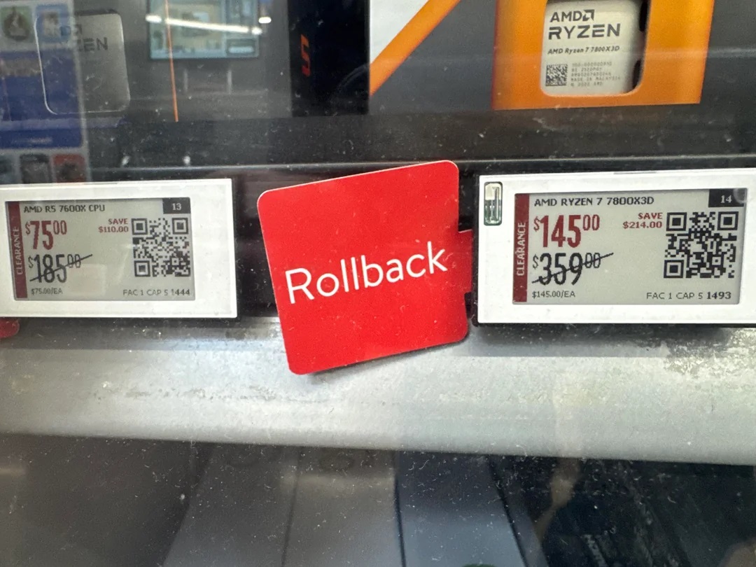 Kunde verlässt Walmart mit Ryzen 7 7800 ×3D und 7600X für nur 220 $