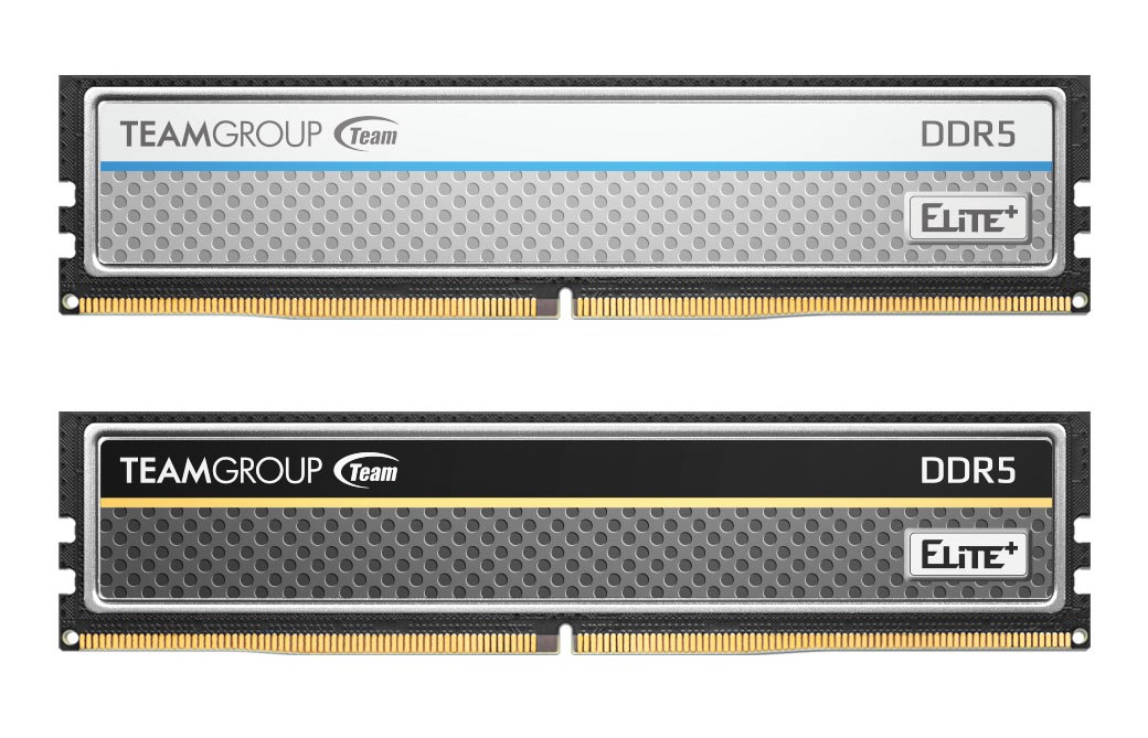 Team Group Elite- und Elite Plus-Module erreichen bei 1,1 Volt DDR5-Taktgeschwindigkeiten von 8000 MT/s und unterbieten damit Enthusiasten-Module, die für gleiche Leistung 1,35 Volt benötigen.