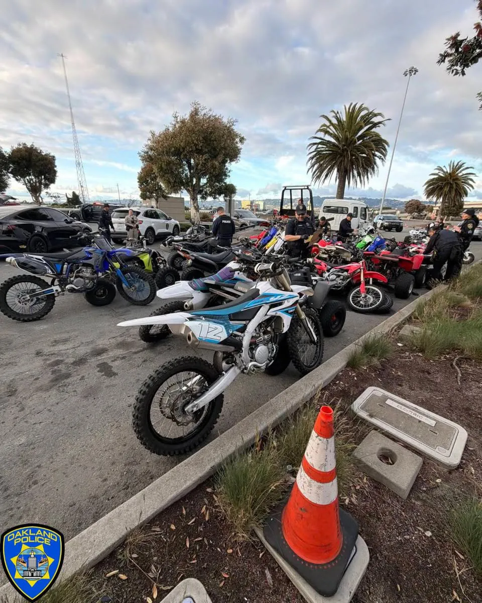 Nach Chaos an der Bay Bridge: Oakland Polizei beschlagnahmt genügend Fahrräder und ATVs für einen Händlerbestand