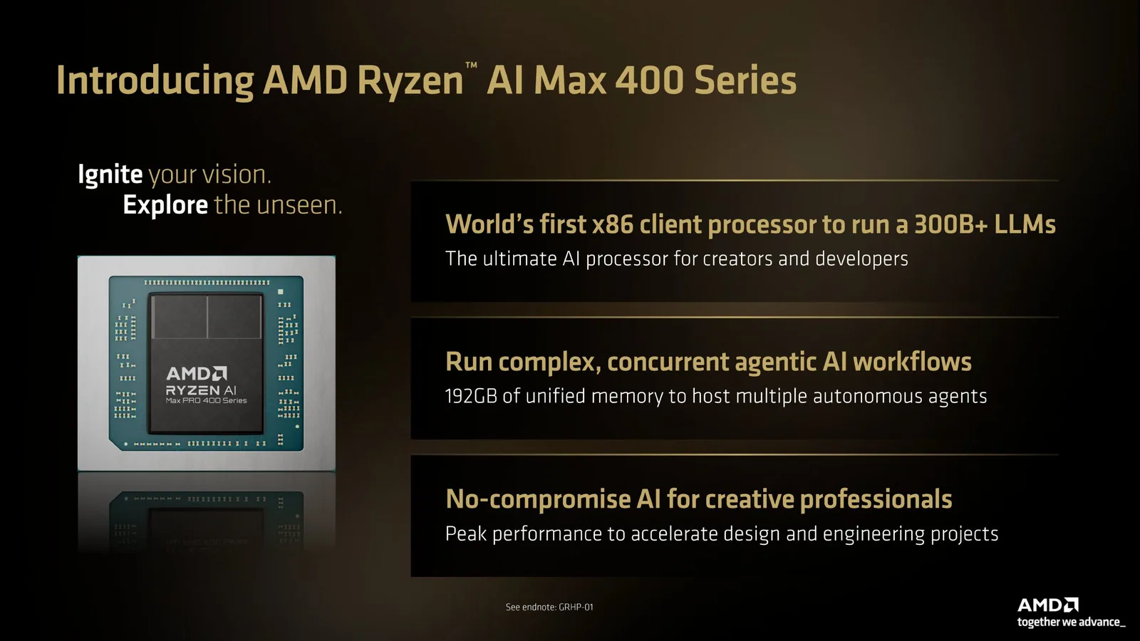 AMD Ryzen AI MAX 400 „Gorgon Halo" mit 192 GB RAM: Einzelner Chip bearbeitet lokale LLMs mit über 300 Milliarden Parametern