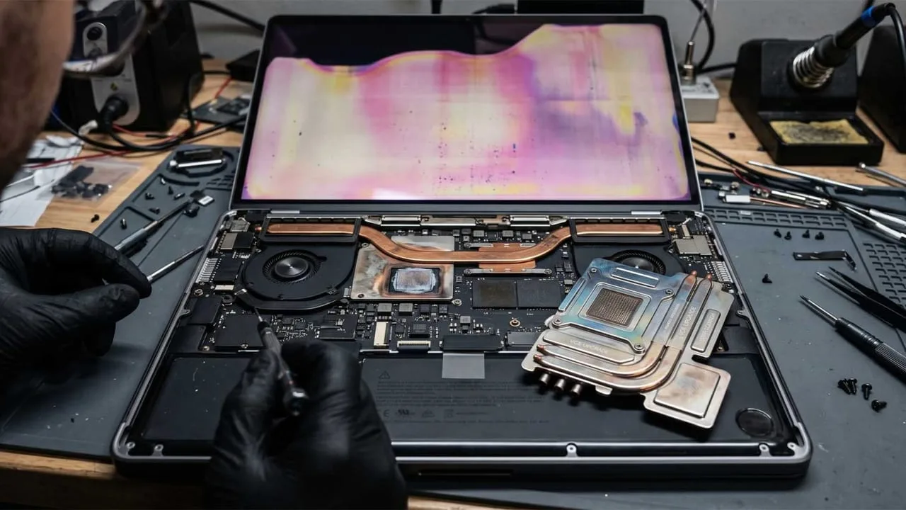MacBook Pro Modelle mit M5 Max-Prozessor leiden unter extremer Überhitzung und Display-Problemen.