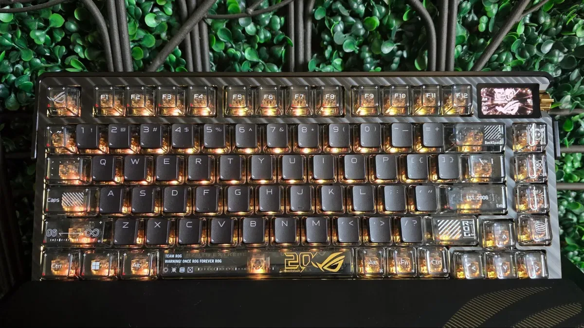 Hands-on with Asus’ ROG Azoth Extreme Edition 20 mechanical keyboard – when carbon fiber isn’t enough, Asus goes for the gold