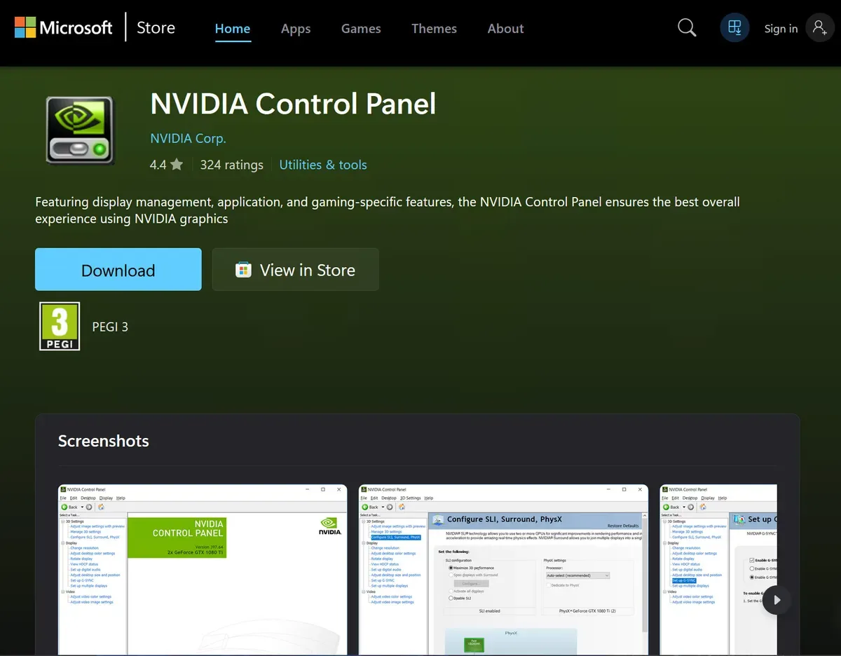 You can still run the original Nvidia Control Panel by grabbing it from the Microsoft Store today — app remains useful to adjust a handful of RTX Pro and Quadro features, and may be handy for troubleshooting