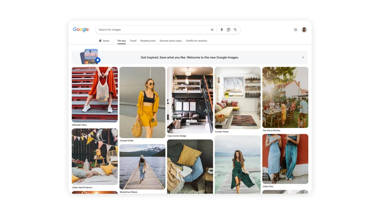 Google Bildersuche erhält Pinterest-artiges Entdeckungsfokus-Design