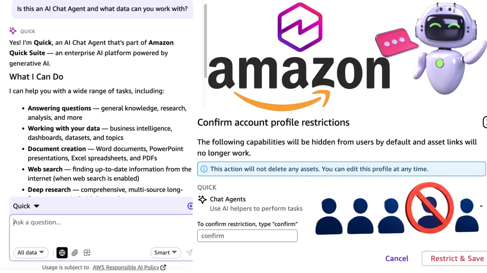 Amazon Quick Bug ermöglichte Zugriff auf KI-Chat-Agenten trotz gesperrter Benutzerrechte