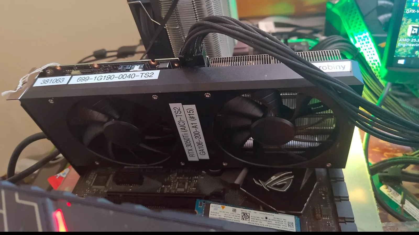 Unreleased RTX 3050 Ti engineering sample appears in photos and benchmarks — the RTX 3060 alternative that never happened