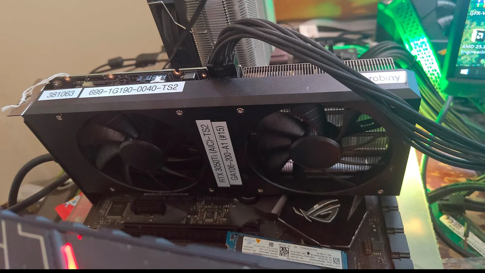 Unreleased RTX 3050 Ti engineering sample appears in photos and benchmarks — the RTX 3060 alternative that never happened