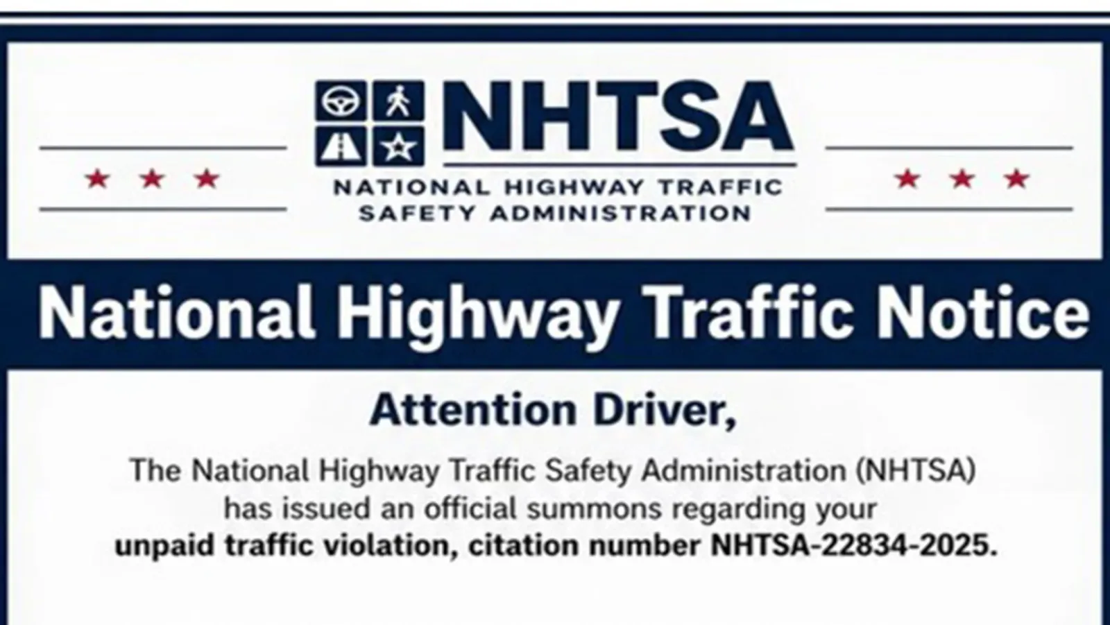 Did You Get An NHTSA Ticket? The Agency Doesn't Have Your Number, But Scammers Do | Carscoops