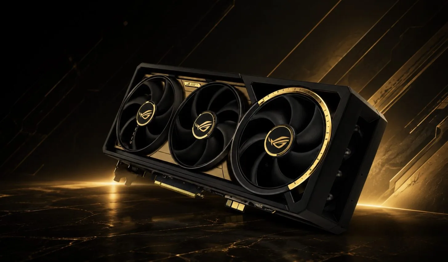 ASUS Teases Golden-Black ROG Astral RTX 50 Series BTF GPU In ROG 20th Anniversary Edition Video