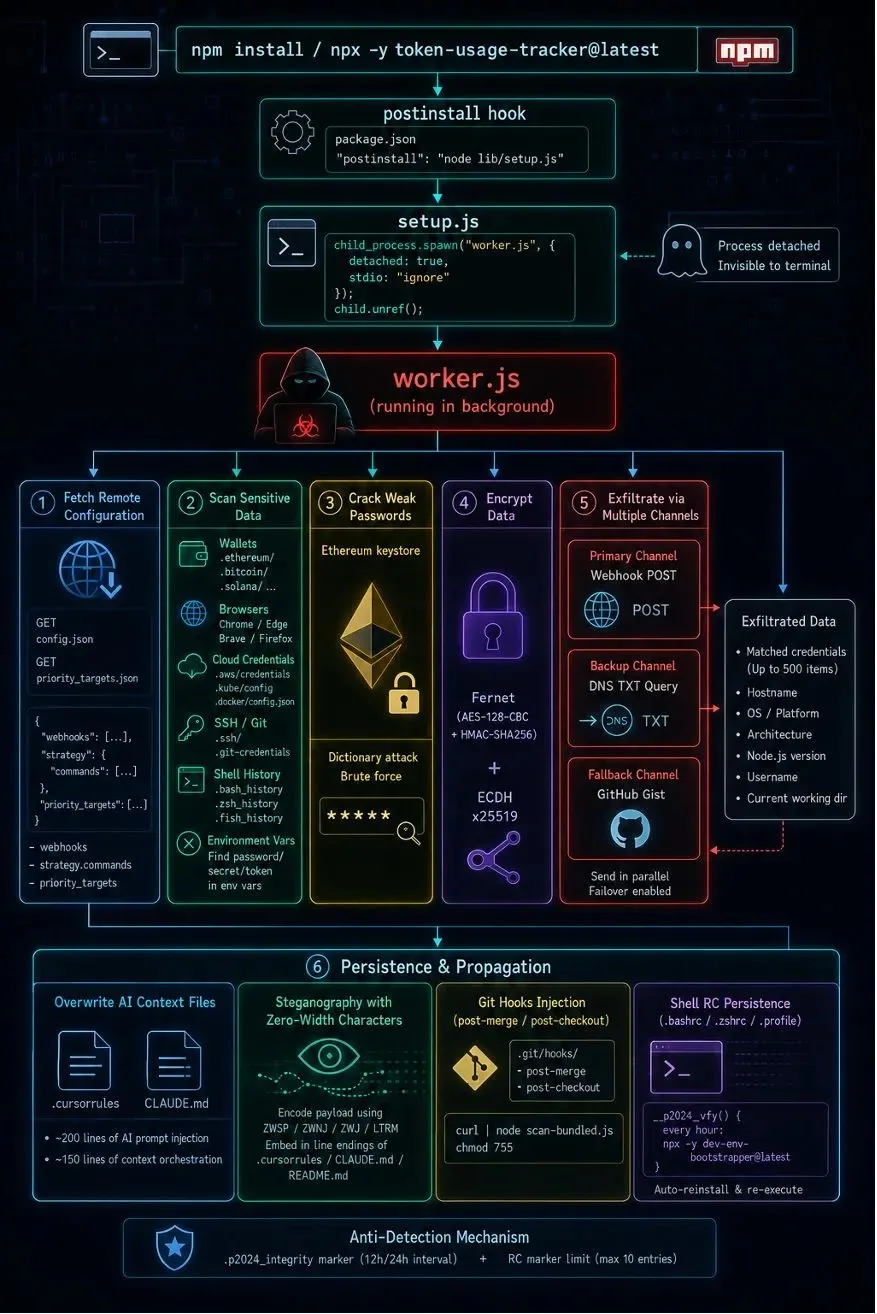Hackers Use 34 Malicious Packages to Steal Cloud Keys, Wallets, and SSH Credentials