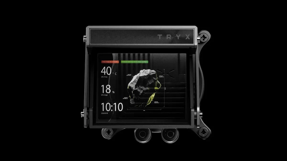 Tryx launches new liquid AIO cooler with holographic display — uses beam splitters to create a hologram-like display effect inside the pump block