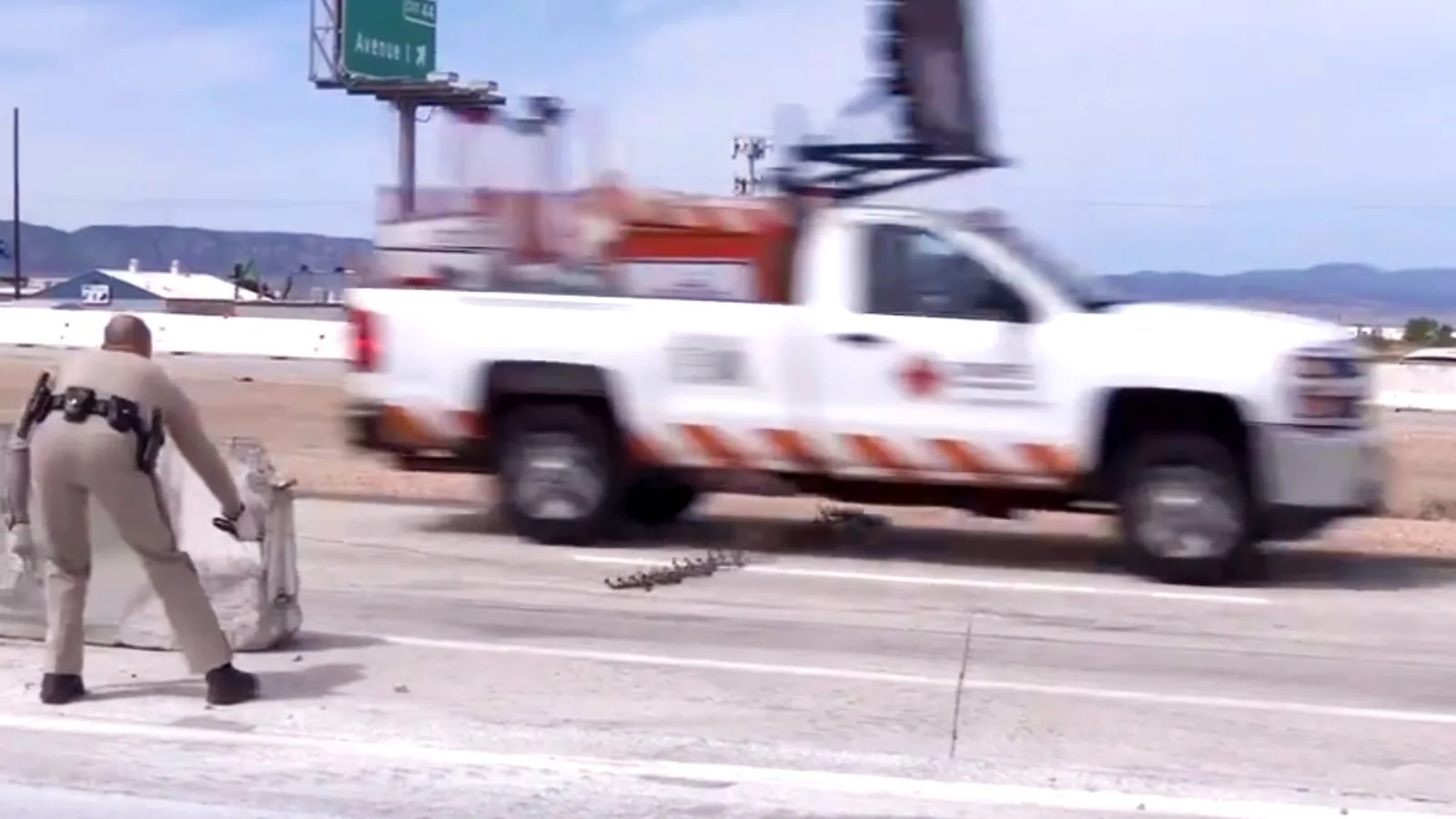 A CHP Officer Behind A Concrete Barrier Had One Shot To Stop Her, And He Took It | Carscoops