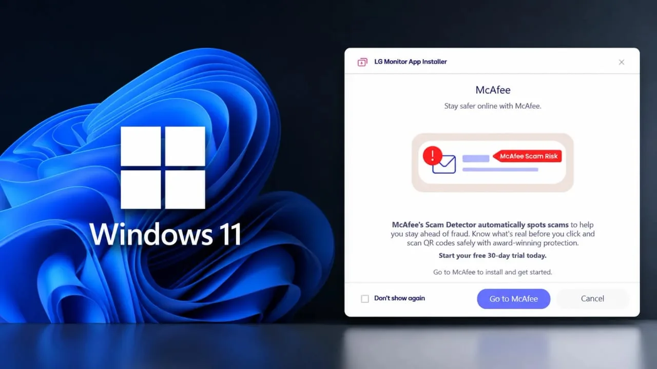Microsoft greift ein: McAfee-Werbung auf LG-Monitoren wird entfernt