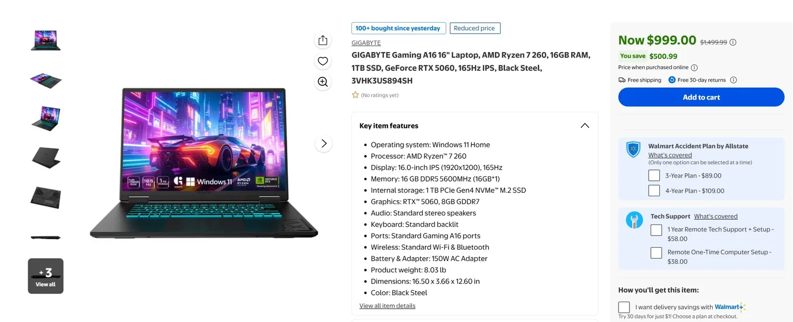 Walmart’s Excellent Deals Make These GIGABYTE RTX 5060 Gaming Laptops Irresistible, Starting At Just $999