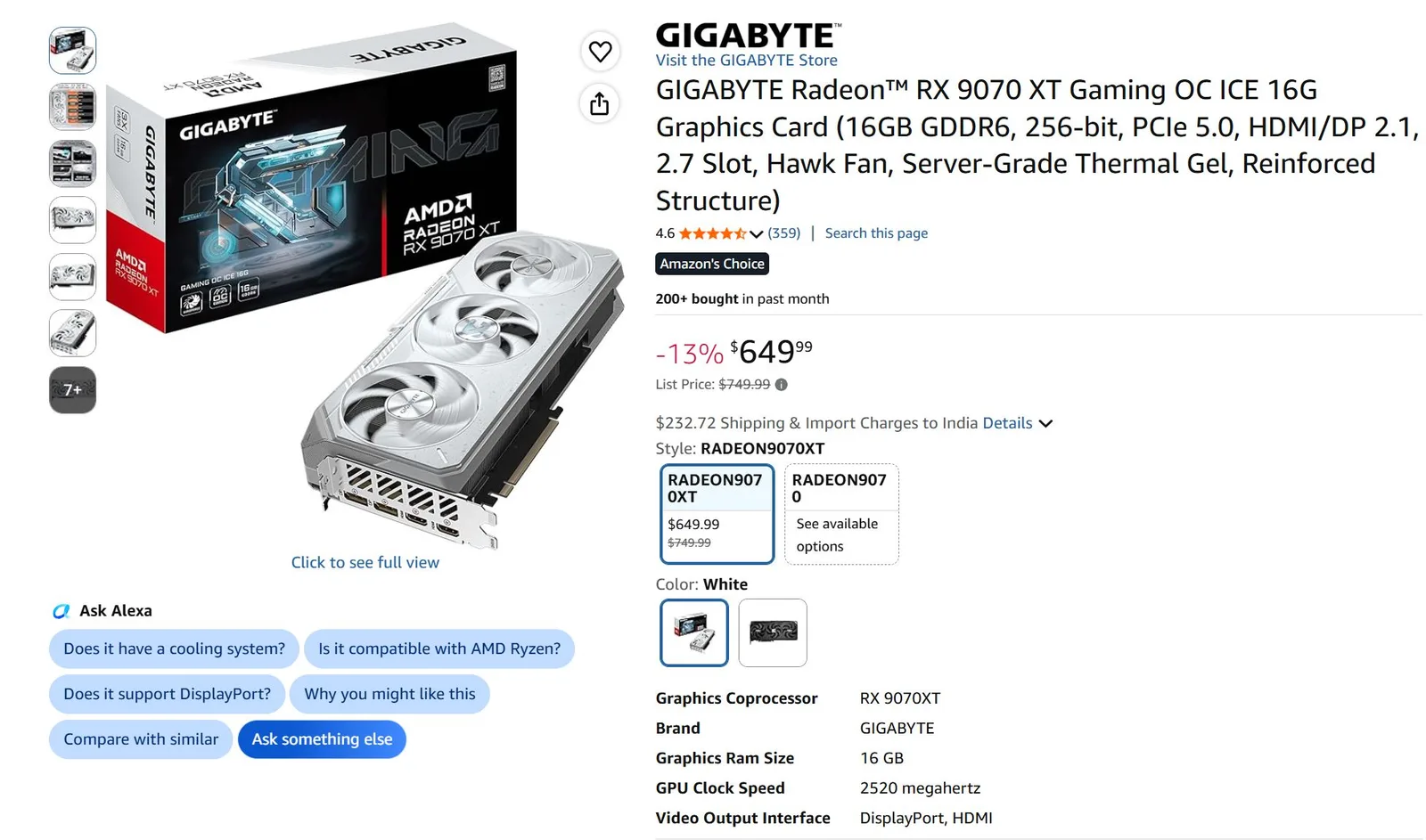 Radeon RX 9070 XT sinkt auf Amazon für 649 Dollar – während die Grafikkarte sonst zwischen 700 und 800 Dollar kostet