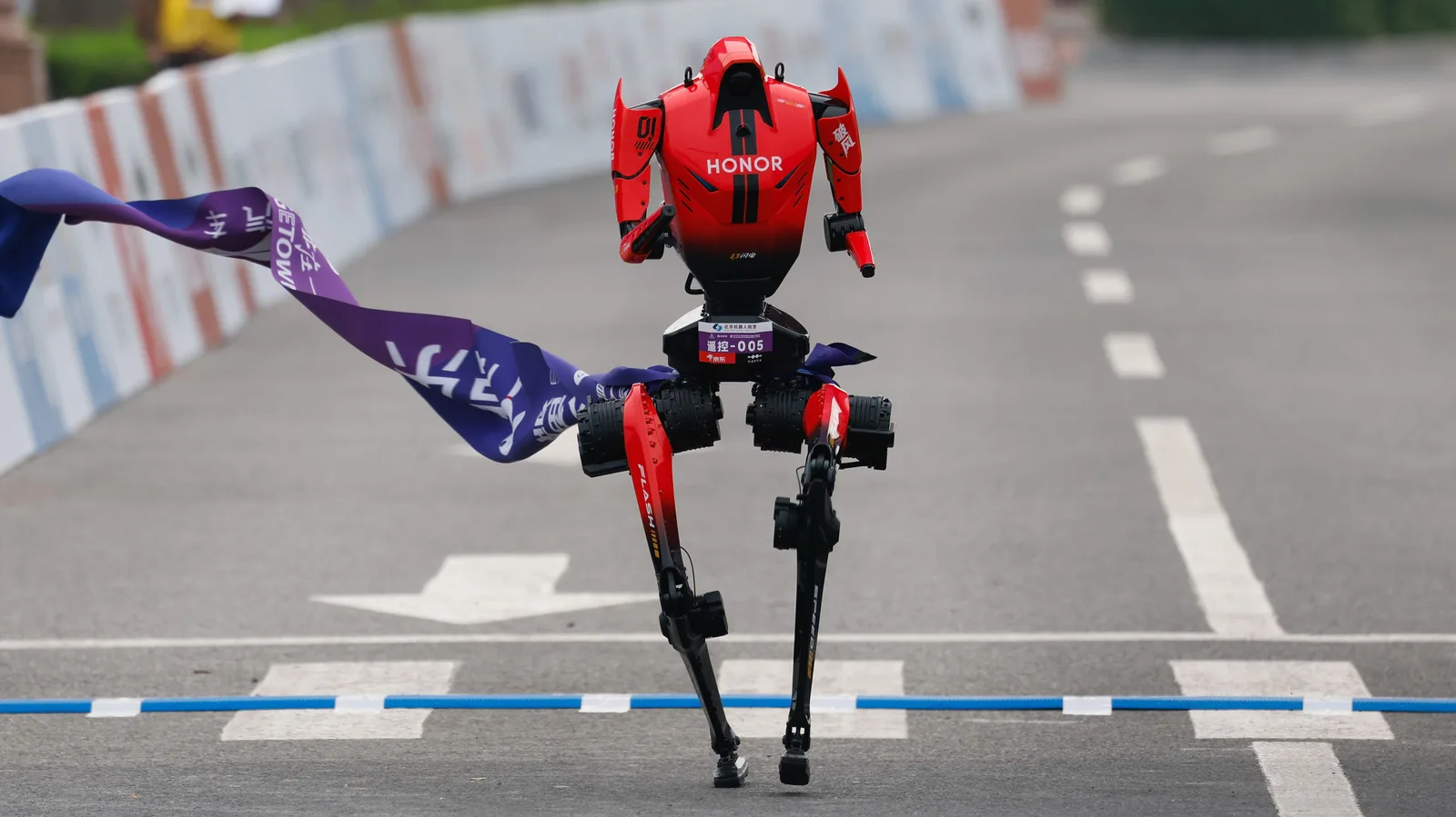 A Humanoid Robot Raced In The Beijing Half Marathon And Did More Than Just Win
