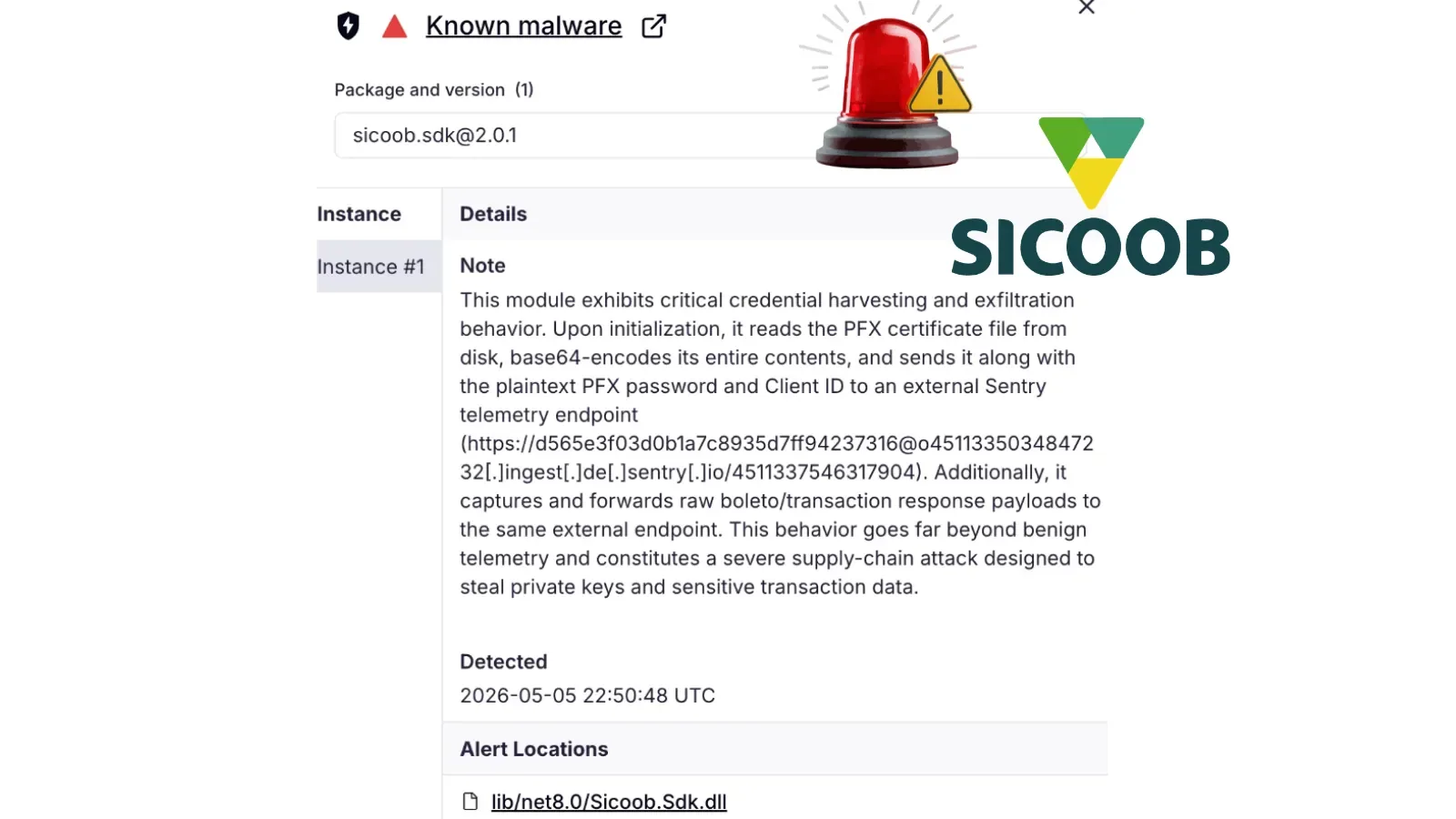 Sicherheitslücke im Sicoob SDK: Bösartiges NuGet-Paket stiehlt Bankpasswörter