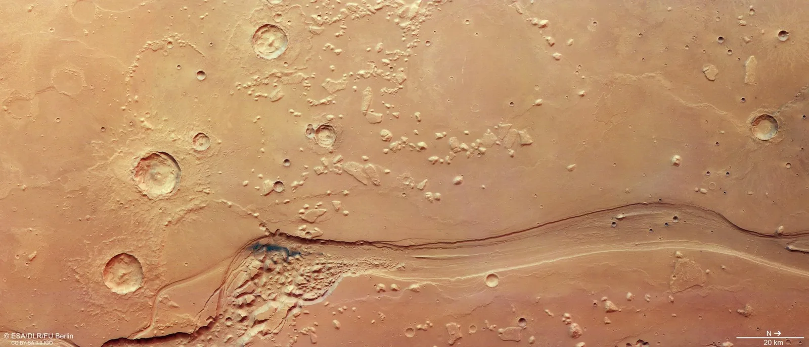 Antike Mega-Fluten zerrissen einst den Mars und hinterließen diese riesige Narbe