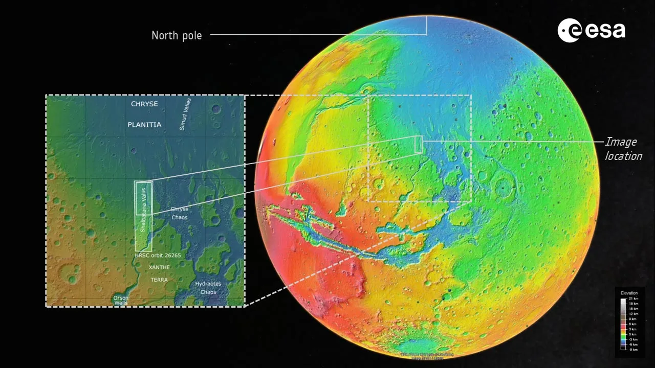 Antike Mega-Fluten zerrissen einst den Mars und hinterließen diese riesige Narbe