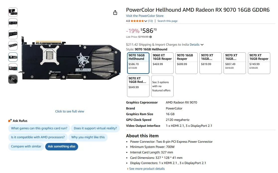 PowerColor Hellhound RX 9070 stürzt unter 600 Dollar ab und widerstrebt dem branchenweiten GPU-Preisanstieg